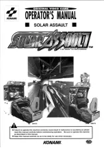 Preview for 1 page of Konami Solar Assault Operator'S Manual