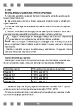 Preview for 16 page of Koncar CG2160 A++ Installation And Operating Instruction Booklet