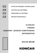 Предварительный просмотр 1 страницы Koncar H1A 54 255.BF Instruction Booklet