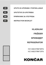 Preview for 1 page of Koncar HC1A60379NF.BFN Instruction Booklet