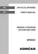 Предварительный просмотр 1 страницы Koncar MP800C User Manual