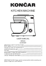 Preview for 14 page of Koncar MP800C User Manual