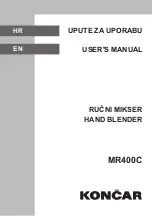 Предварительный просмотр 1 страницы Koncar MR400C User Manual