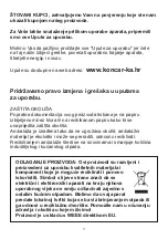 Preview for 2 page of Koncar NO90LIG Instruction Manual