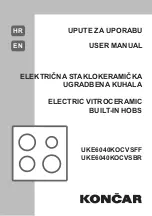 Koncar UKE6040KOCVSBR User Manual preview