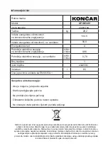 Предварительный просмотр 52 страницы Koncar UPO654IV Instruction Manual