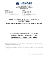 Koncar VAAZ ABC Series Manual предпросмотр