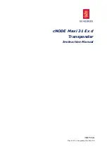 Preview for 1 page of Kongsberg cNODE Maxi 31 Ex d Instruction Manual