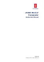Kongsberg cNODE MiniS LF Instruction Manual preview