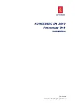 Kongsberg EM 2040 Installation Manual предпросмотр