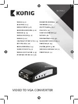 Предварительный просмотр 1 страницы Konic SAS-VGA12 Manual