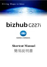 Konica Minolta Accurio Print C750i Shortcut Manual предпросмотр