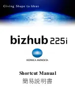 Preview for 1 page of Konica Minolta bizhub 225i Shortcut Manual