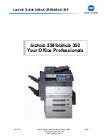 Konica Minolta bizhub 250 Launch Manual preview