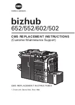 Предварительный просмотр 1 страницы Konica Minolta bizhub 502 Replacement Instructions Manual