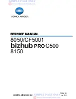 Konica Minolta BIZHUB 8050 CF5001 Service Manual preview