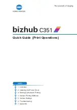 Preview for 1 page of Konica Minolta BIZHUB C351 Quick Manual