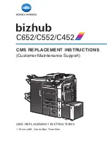 Konica Minolta bizhub C452 Series Replacement Instructions Manual предпросмотр