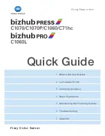 Предварительный просмотр 1 страницы Konica Minolta bizhub press c1060 Quick Manual