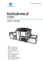 Konica Minolta BIZHUB PRO C500 User Manual preview