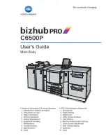 Preview for 1 page of Konica Minolta bizhub pro C6500P User Manual