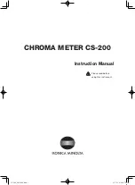 Konica Minolta CHROMA METER CS-200 Instruction Manual предпросмотр