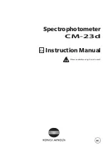 Предварительный просмотр 1 страницы Konica Minolta CM-23d Instruction Manual