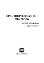 Konica Minolta CM-3600A Instruction Manual предпросмотр