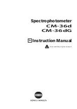 Предварительный просмотр 1 страницы Konica Minolta CM-36d Instruction Manual