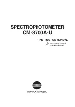 Konica Minolta CM-3700A-U Instruction Manual предпросмотр