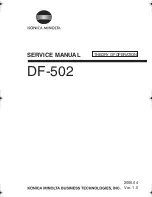 Konica Minolta DF-502 Service Manual предпросмотр