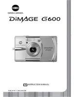 Предварительный просмотр 1 страницы Konica Minolta DiMAGE G600 Instruction Manual