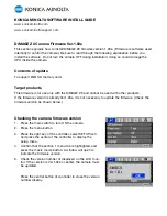 Konica Minolta DiMAGE Z3 Software Install Manual preview
