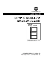 Preview for 1 page of Konica Minolta DRYPRO 771 Installaton Manual