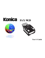 Preview for 1 page of Konica Minolta FAX 9820 User Manual