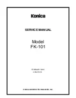 Konica Minolta FK-101 Service Manual preview