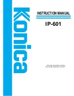 Предварительный просмотр 1 страницы Konica Minolta IP-601 Instruction Manual