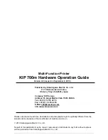 Preview for 12 page of Konica Minolta KIP 700m Hardware Operation Manual