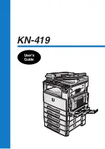 Konica Minolta KN-419 User Manual preview