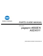 Konica Minolta Magicolor 4650EN Parts Manual preview