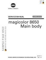 Preview for 4 page of Konica Minolta magicolor 8650 Service Manual