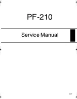 Preview for 1 page of Konica Minolta PF-210 Service Manual