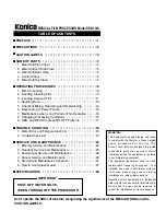 Предварительный просмотр 2 страницы Konica Minolta SRX-101A Operation Manual