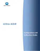 Предварительный просмотр 1 страницы Konica Minolta Ultra KDR Configuration And Calibration Manual