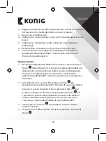 Preview for 19 page of König CSBTHS100BL Manual