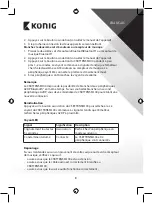 Preview for 9 page of König CSBTTRNSM100 Manual