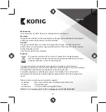 Preview for 3 page of König CSPSP100BL Manual