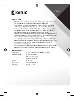 Preview for 5 page of König HAV-PR23 Manual