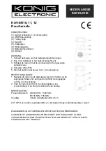 Preview for 4 page of König HAV-SR10 Instructions Manual