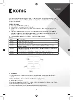 Предварительный просмотр 2 страницы König HC-PL30N Manual